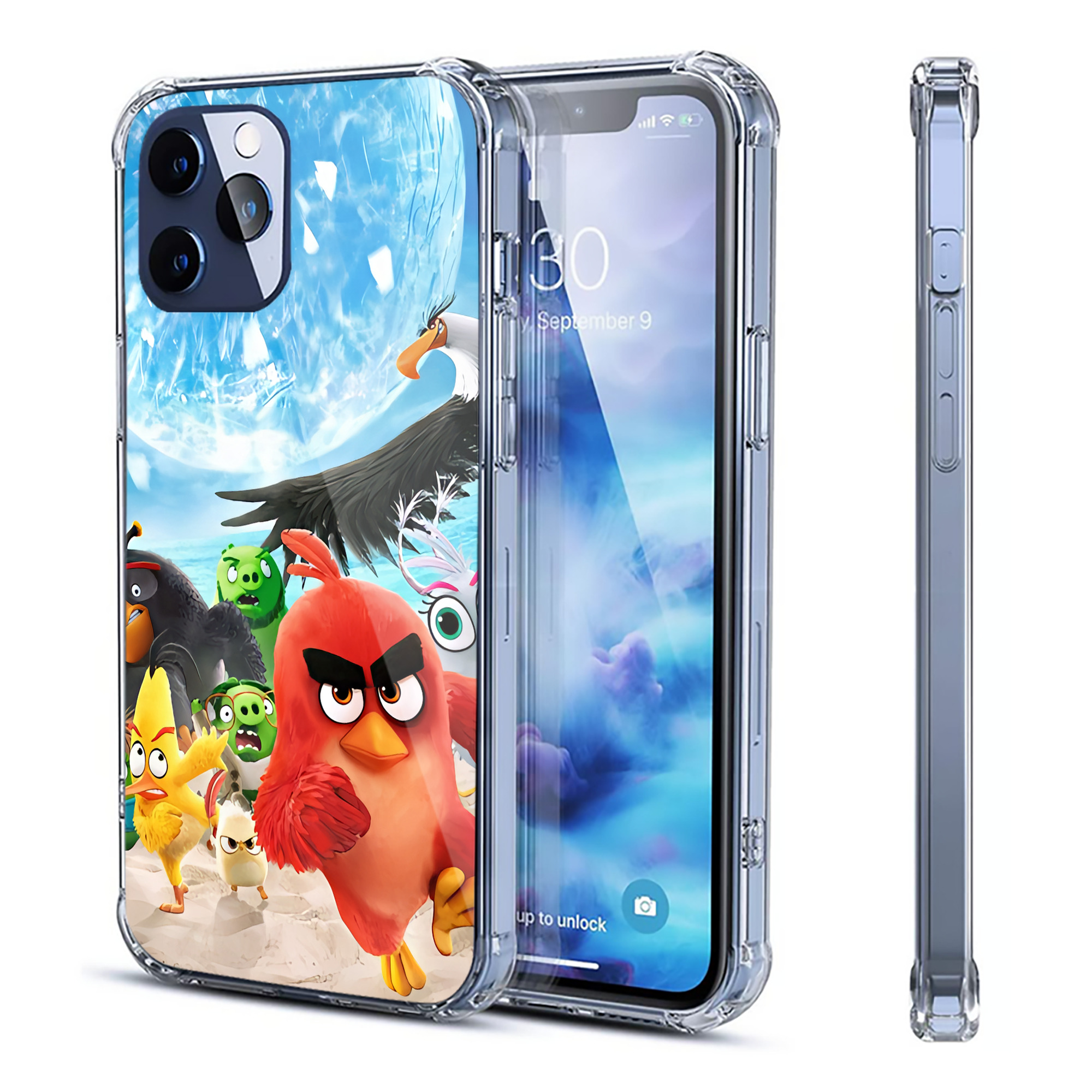 （画像用） Angry Birds アングリーバード 【iPhone 12シリーズ対応】透明スマホケース（クリアソフトケース）